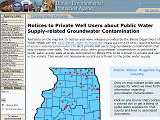 Public Water Supply-related Groundwater Contamination Notices - Targeting private well users - Illinois EPA