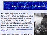 GROUND WATER-Basics-Water Supply & Demand