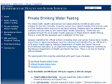 Private Drinking Water Testing