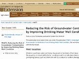 WQ675 Reducing the Risk of Groundwater Contamination by Improving Drinking Water Well Conditions - University of Missouri Extension