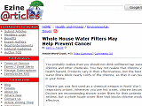 Whole House Water Filters May Help Prevent Cancer