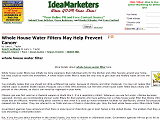 Whole house water filter - Whole House Water Filters May Help Prevent Cancer
